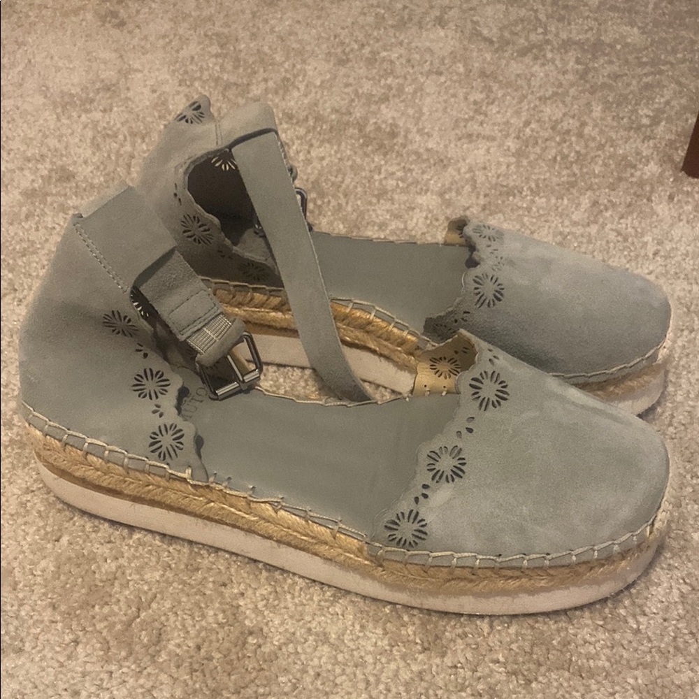 Women's sage Espadrille Flats